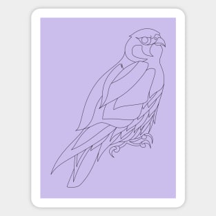 peregrine falcon line art ecopop Sticker
